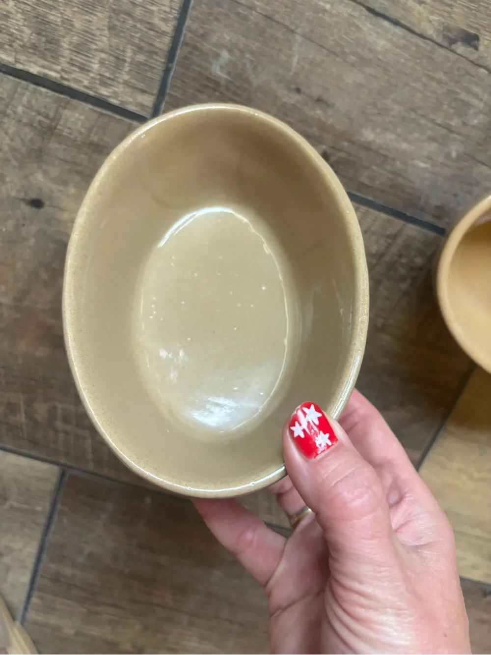 Mason Cash Set of 3 Oval Stoneware Bowls Beige England Oven Safe Vintage 6”